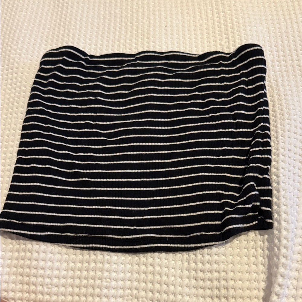 American Eagle Outfitters Black and White Striped tube top